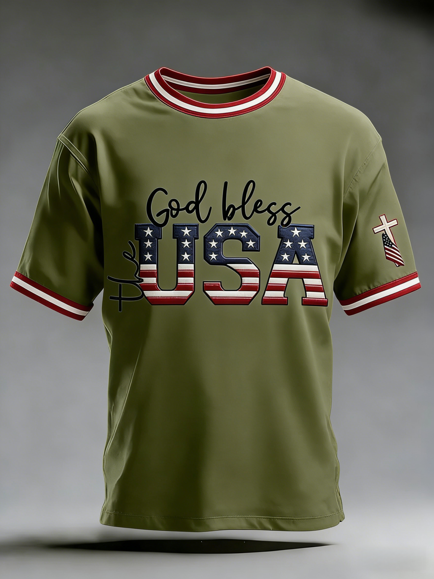 Men's 250th Anniversary of the United States Faith Print Short Sleeve T-shirt