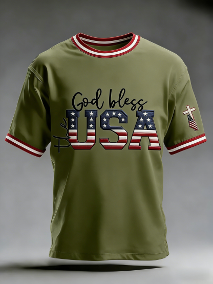 Men's 250th Anniversary of the United States Faith Print Short Sleeve T-shirt