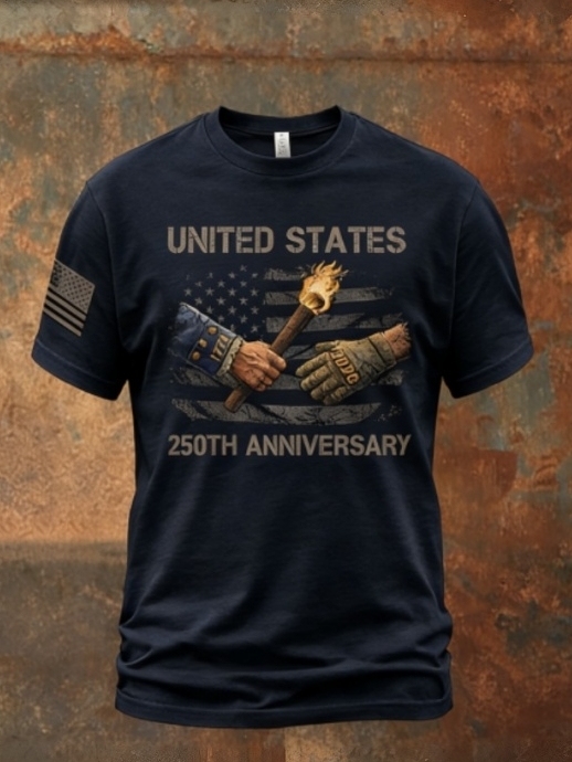 Men'S 250th Anniversary Print Casual Top