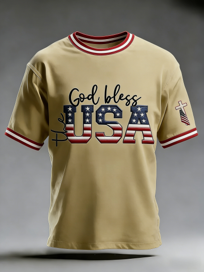 Men's 250th Anniversary of the United States Faith Print Short Sleeve T-shirt