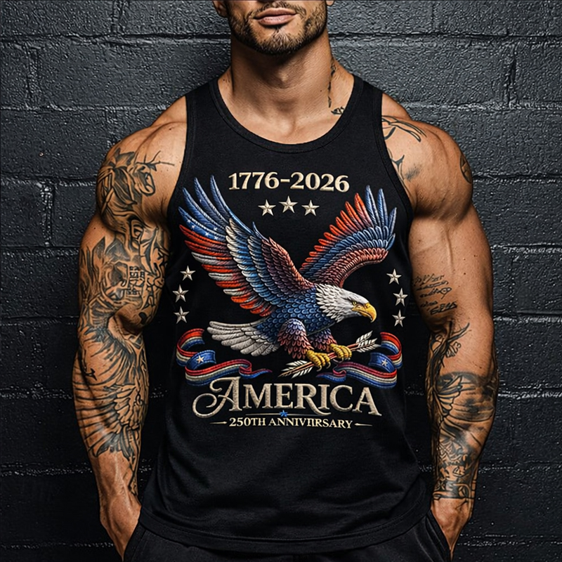 Men's 250th Anniversary Print Casual Vest