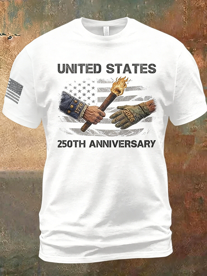 Men'S 250th Anniversary Print Casual Top