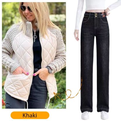 🎁Christmas sale☃️2025 New Women's Knit Patchwork Puffy Jacket