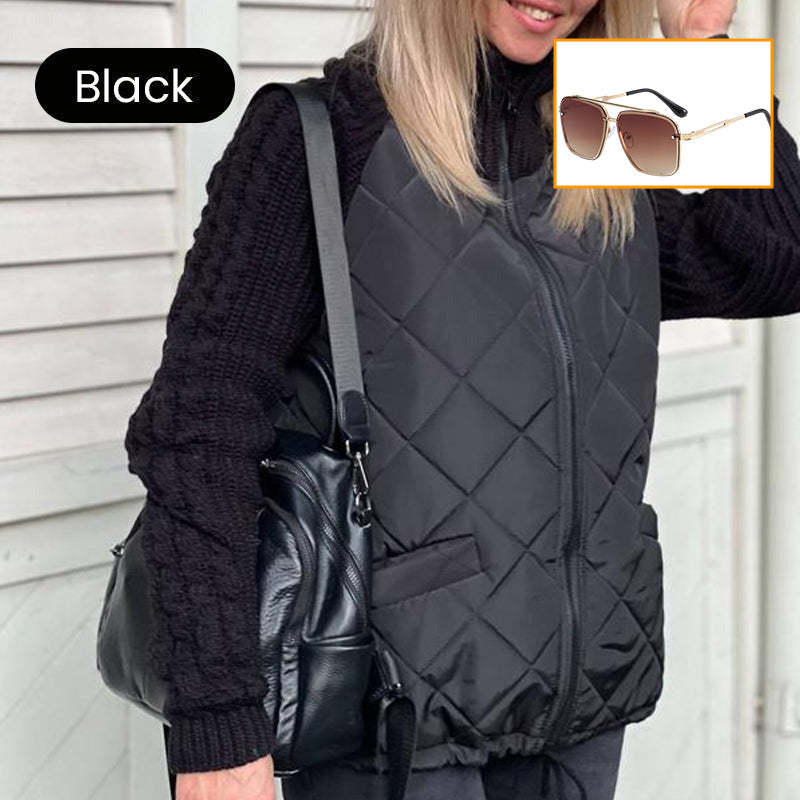 🎁Christmas sale☃️2025 New Women's Knit Patchwork Puffy Jacket