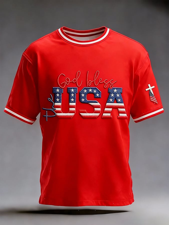 Men's 250th Anniversary of the United States Faith Print Short Sleeve T-shirt