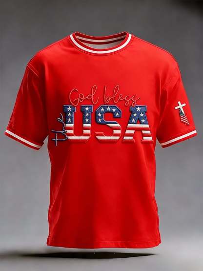 Men's 250th Anniversary of the United States Faith Print Short Sleeve T-shirt