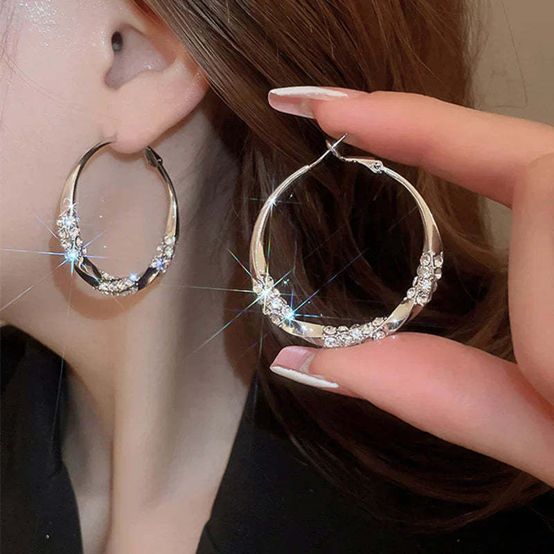 💖Buy 1 Get 1 Free, Enjoy a 60% Discount💖Zircon Round Earrings to Enhance Your Style and Charm!