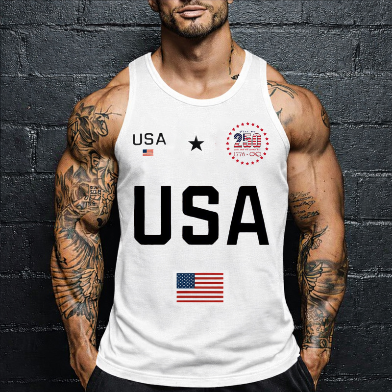 Men's 250th Anniversary Print Casual Vest