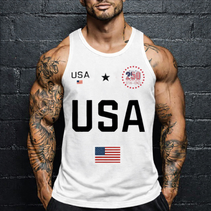 Men's 250th Anniversary Print Casual Vest