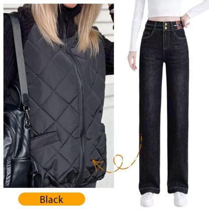 🎁Christmas sale☃️2025 New Women's Knit Patchwork Puffy Jacket