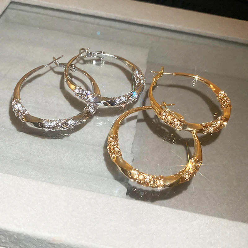 💖Buy 1 Get 1 Free, Enjoy a 60% Discount💖Zircon Round Earrings to Enhance Your Style and Charm!