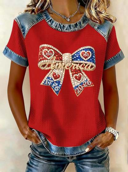 Women's 250th Anniversary Printed Short-Sleeved T-Shirt