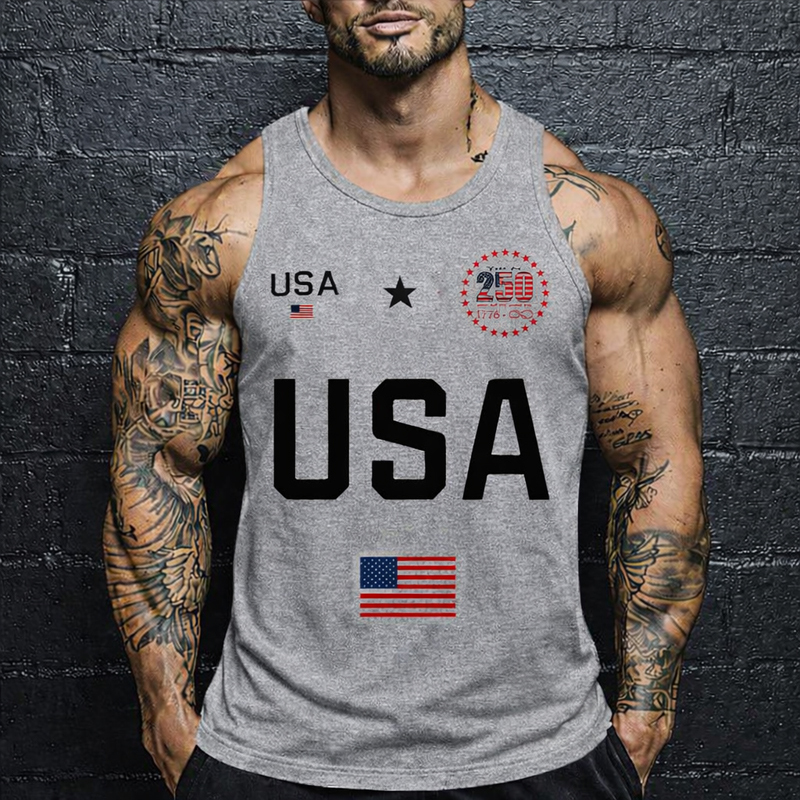 Men's 250th Anniversary Print Casual Vest