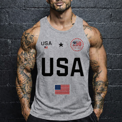 Men's 250th Anniversary Print Casual Vest