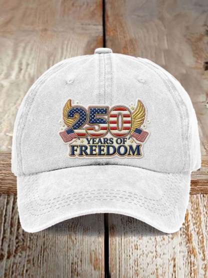 Men's and women's casual American 250th anniversary printed hats