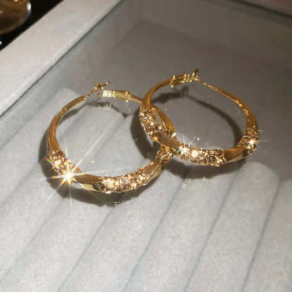 💖Buy 1 Get 1 Free, Enjoy a 60% Discount💖Zircon Round Earrings to Enhance Your Style and Charm!