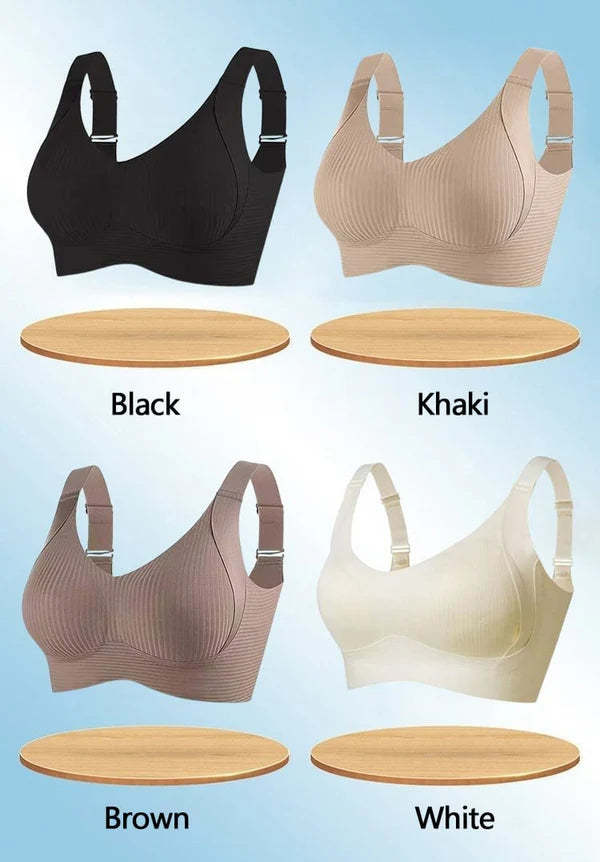 🎁Buy 1 Get 1 Free💕Women's Ribbed Push Up Adjustable Wireless Bra