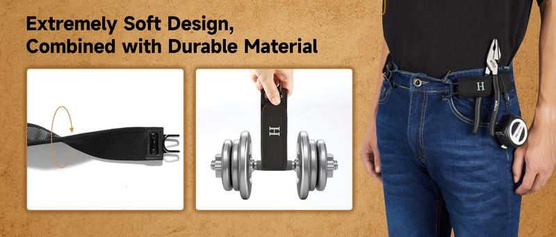 HAILTH Tactical Metal Hook Elastic Belt (Unisex) - Patented No - Buckle Invisible Design | Soft Adjustable Side TikTokShopBlackFriday