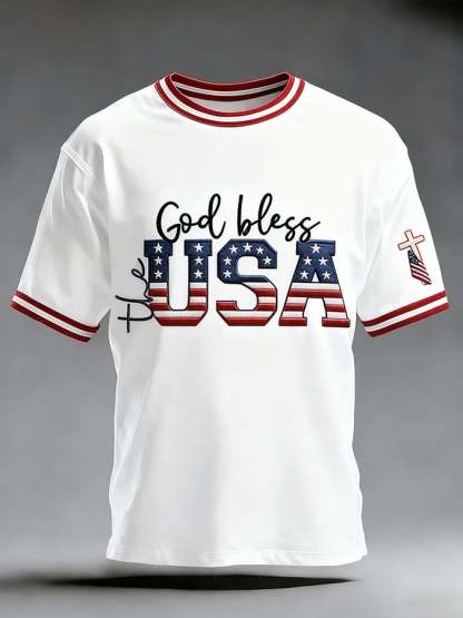 Men's 250th Anniversary of the United States Faith Print Short Sleeve T-shirt