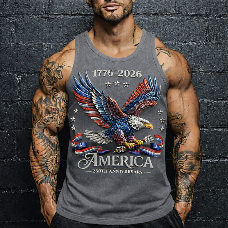 Men's 250th Anniversary Print Casual Vest