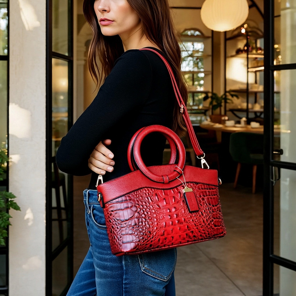 Limited-time offer: 40% off! High-quality, large-capacity genuine leather handbag for women!