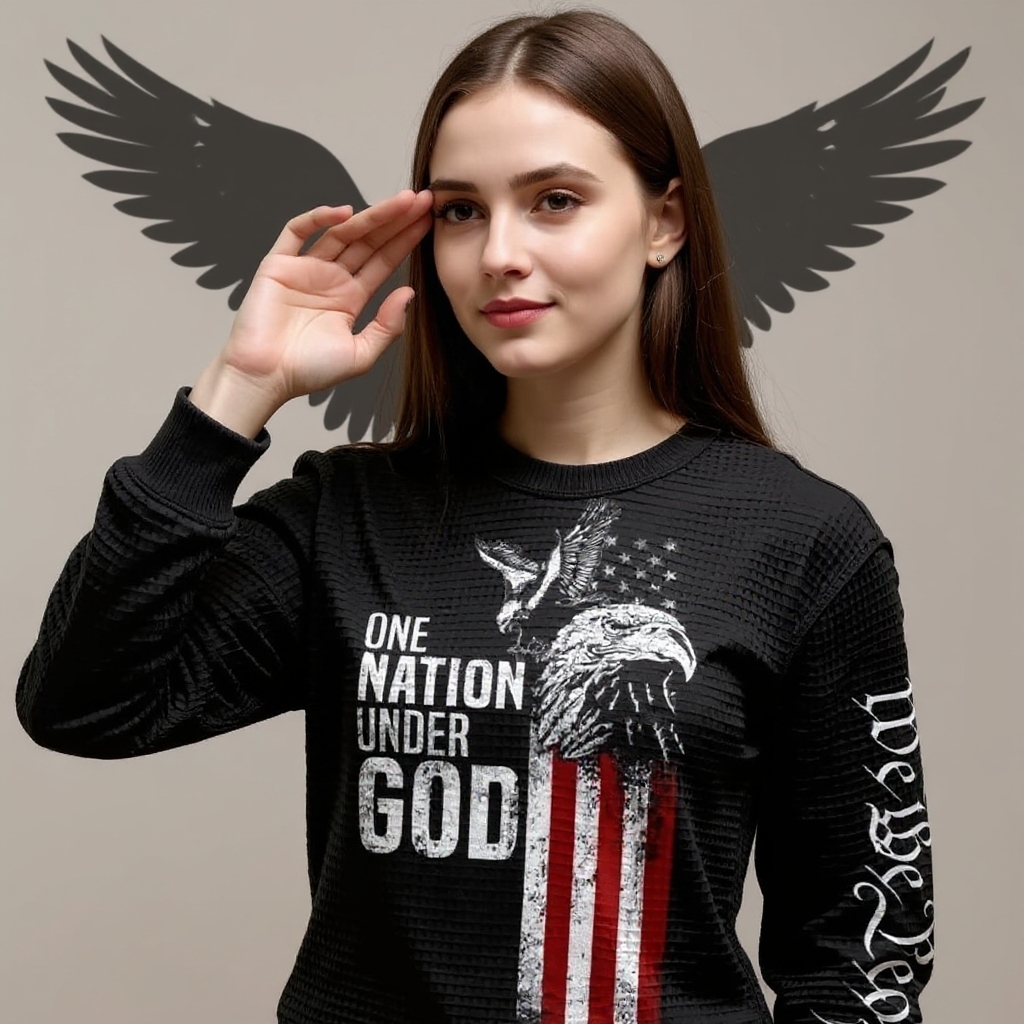 Men's Retro Faith Printed Casual Long-Sleeved Top