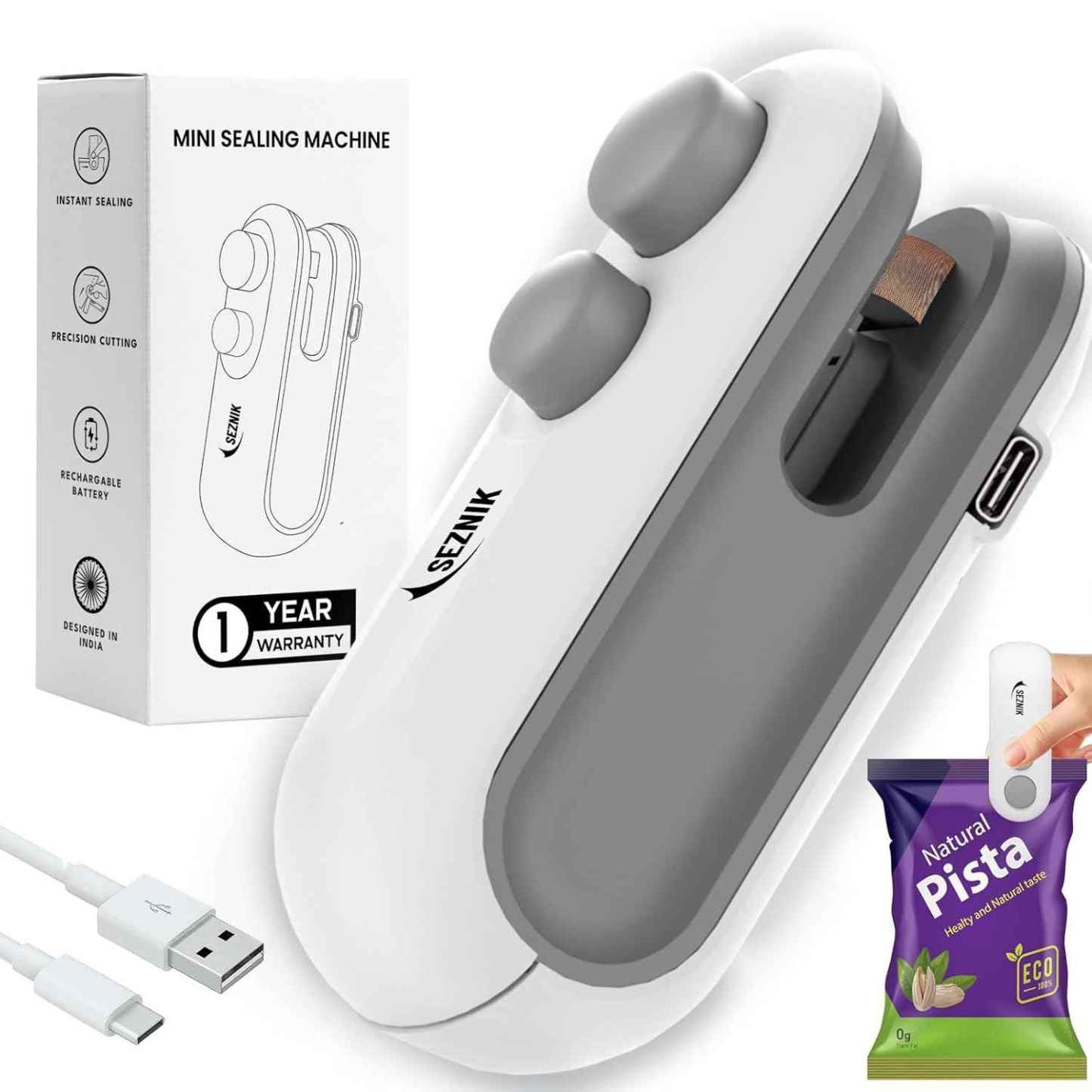 Portable Food Sealing Machine - Mini Heat Sealer for Kitchen Storage