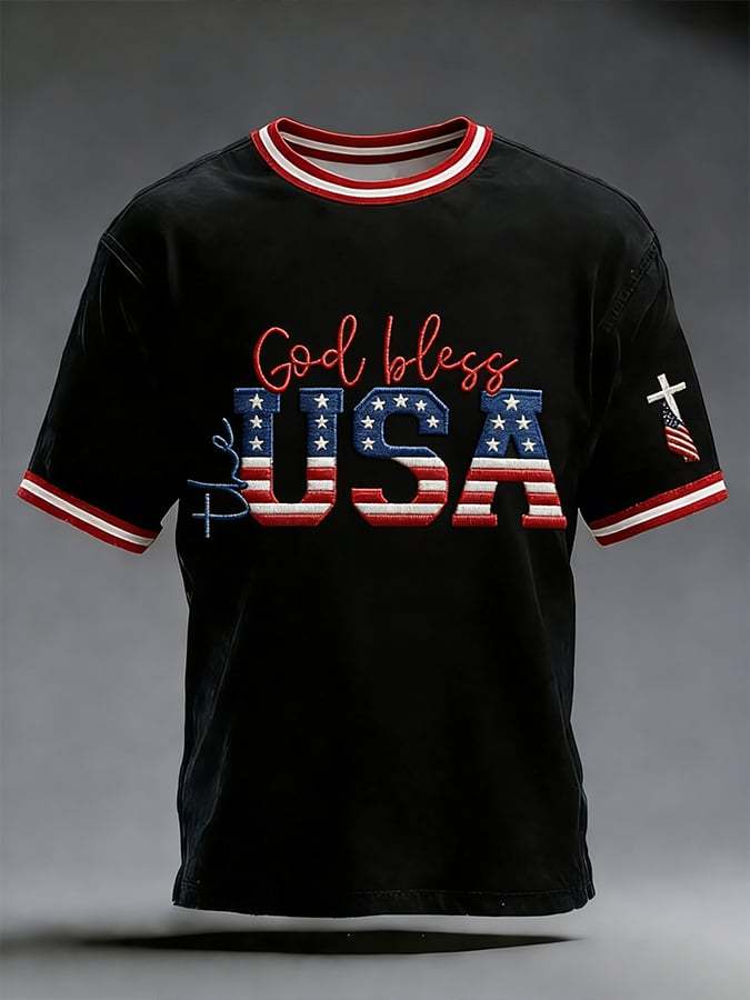 Men's 250th Anniversary of the United States Faith Print Short Sleeve T-shirt
