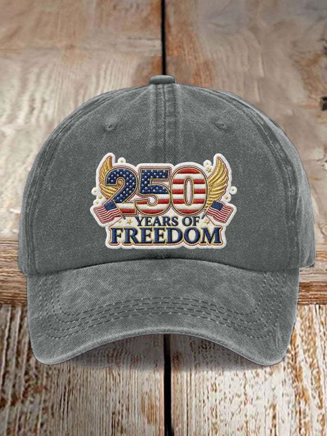 Men's and women's casual American 250th anniversary printed hats