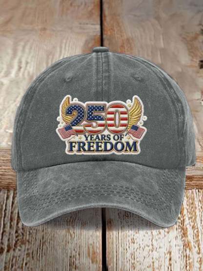 Men's and women's casual American 250th anniversary printed hats