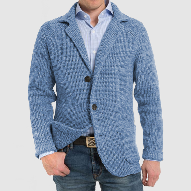 Gentleman's elegant lapel pocket long-sleeved jacket!