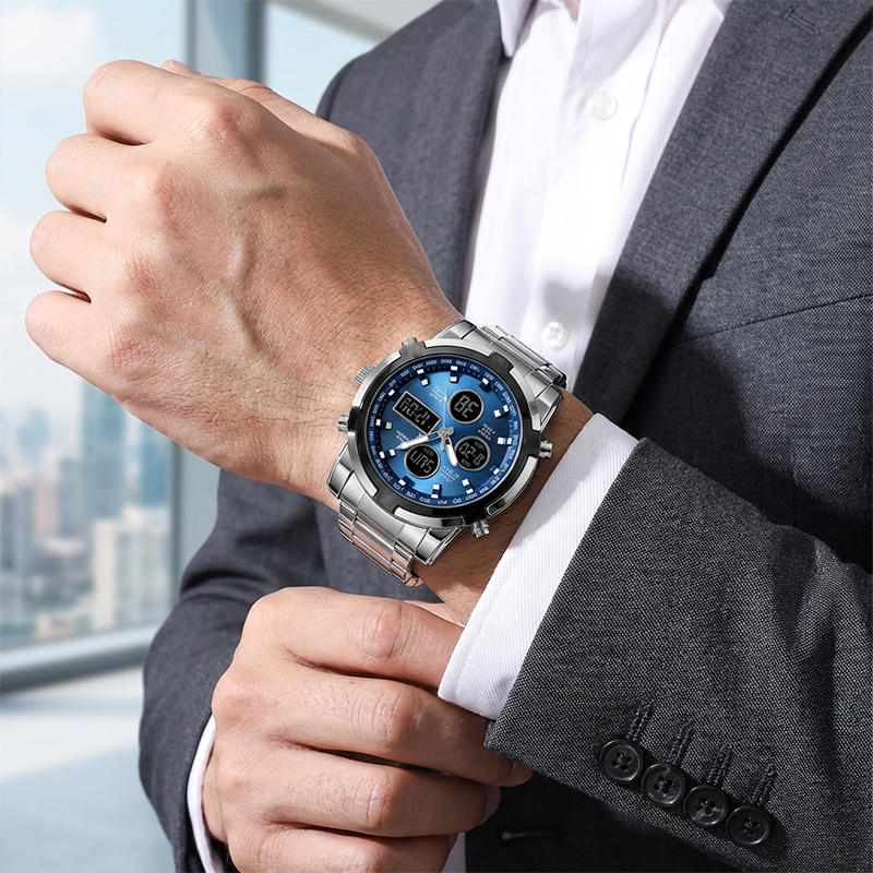 ⌚40% OFF!⚡ Men‘s Military Watch – Analog-Digital Display, Waterproof & Shock-Resistant 🛡️