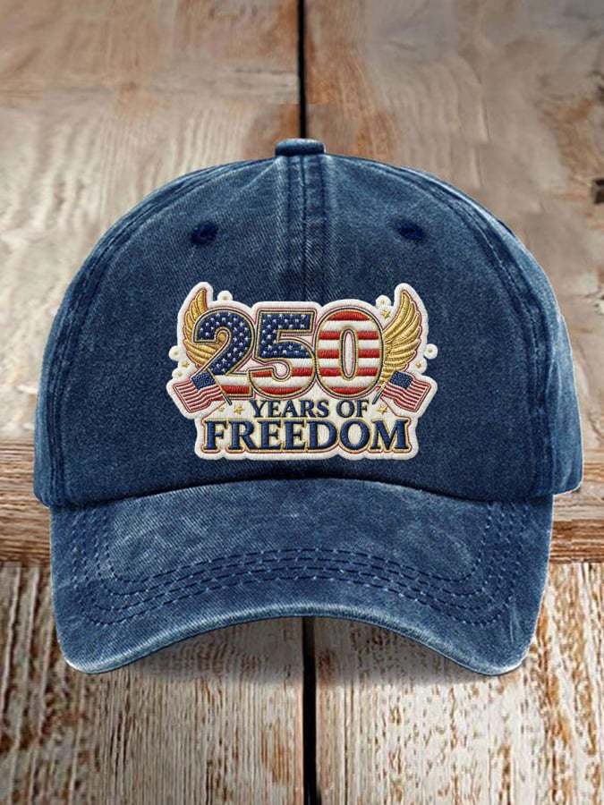 Men's and women's casual American 250th anniversary printed hats