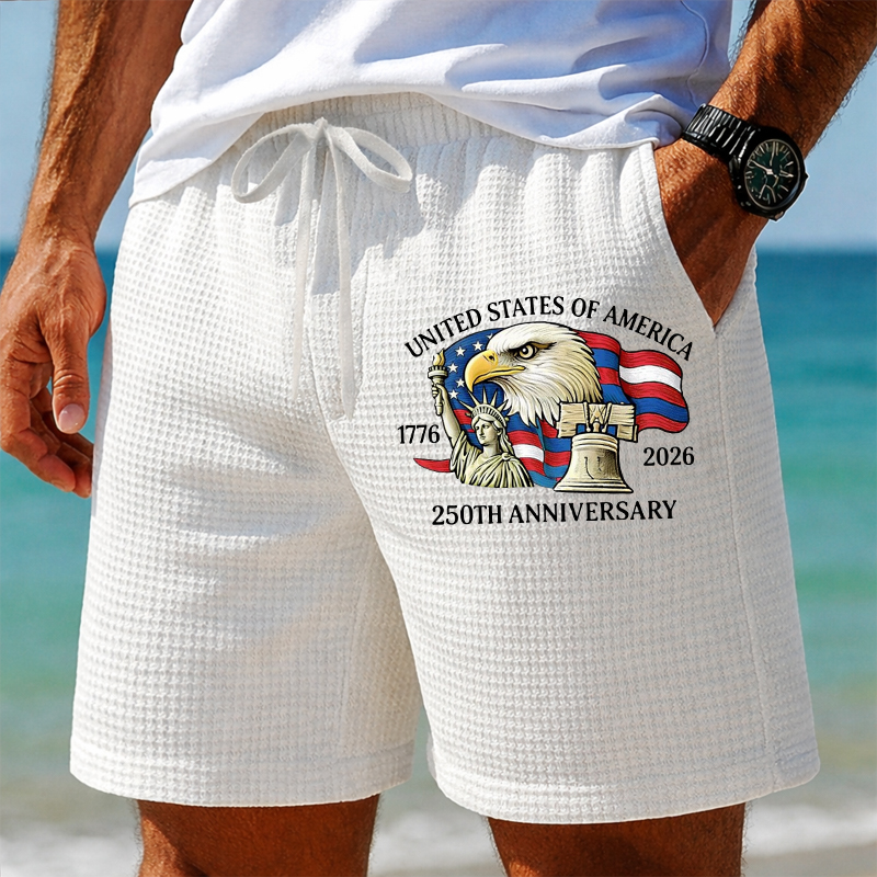 Men's 250th Anniversary Printed Waffle Shorts