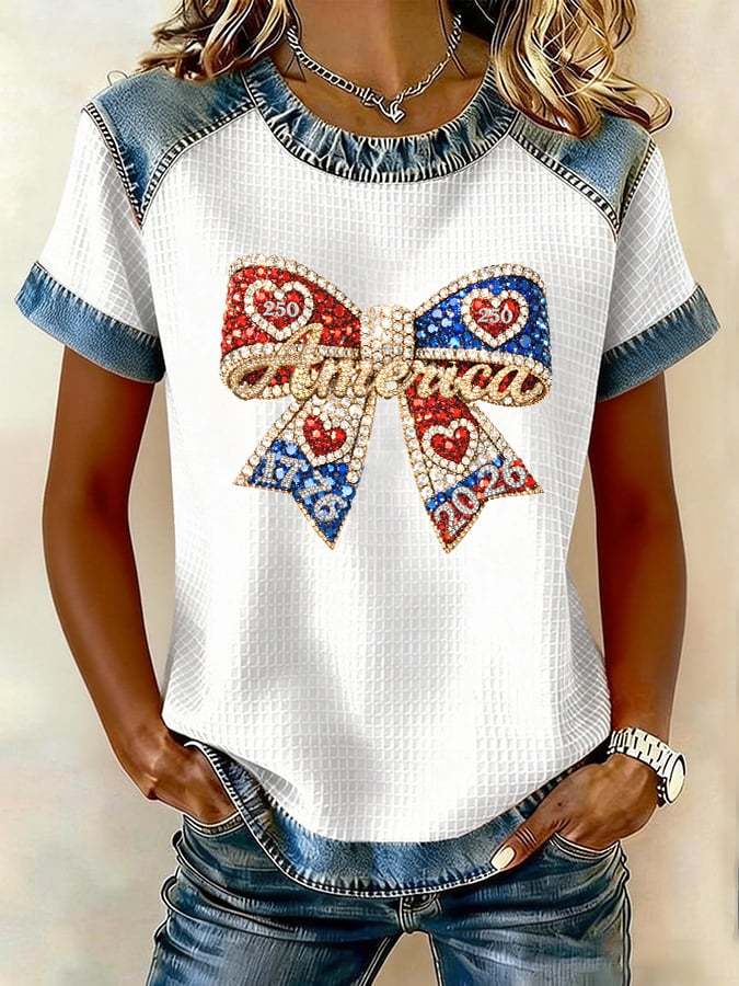 Women's 250th Anniversary Printed Short-Sleeved T-Shirt