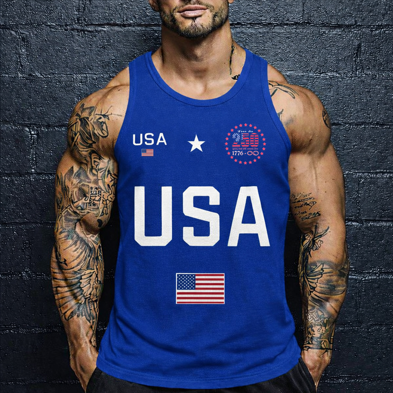 Men's 250th Anniversary Print Casual Vest