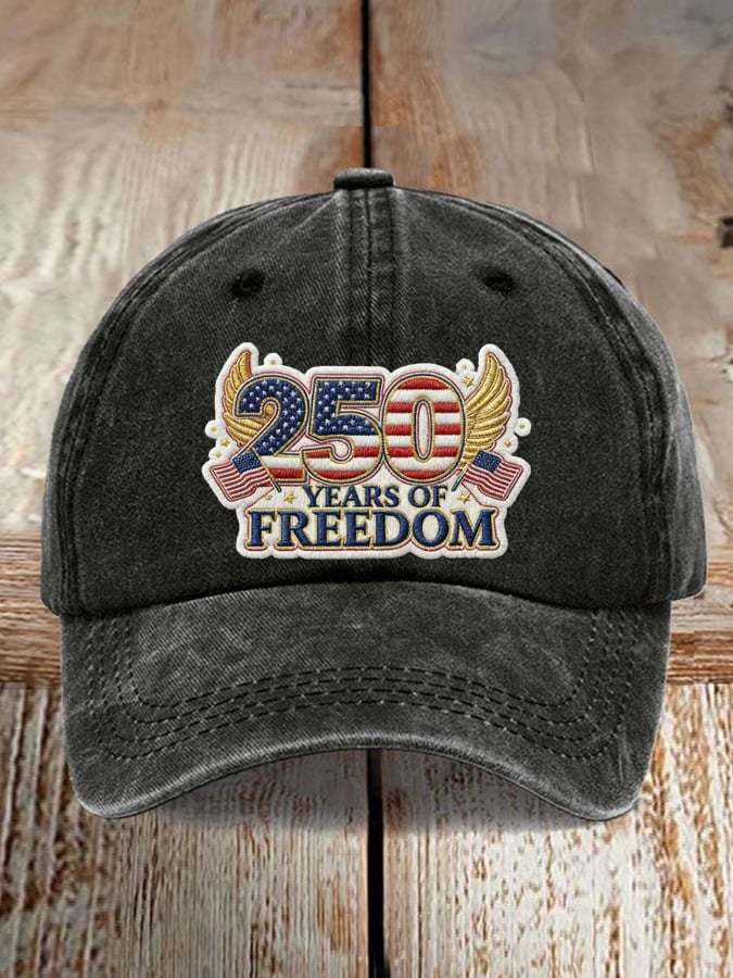 Men's and women's casual American 250th anniversary printed hats