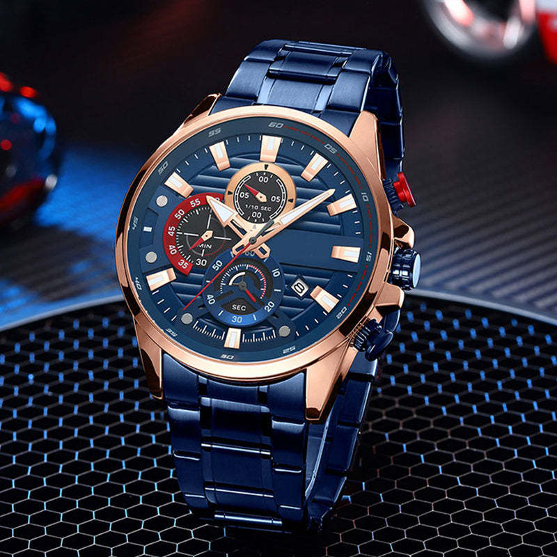 Men's quartz steel watch, elevate your style!