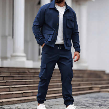 🔥Free Shipping🔥Retro Jacket & Cargo Pants 2-Piece Set