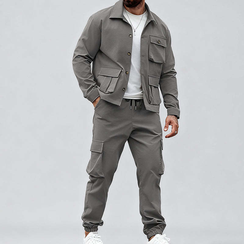 🔥Free Shipping🔥Retro Jacket & Cargo Pants 2-Piece Set