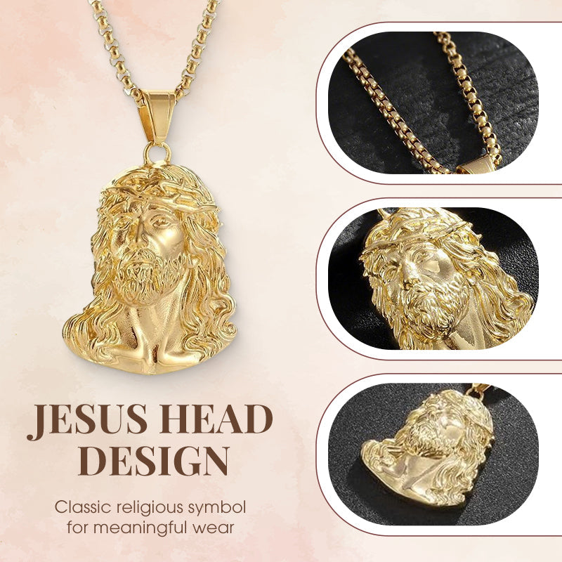 ✝️📿Jesus head pendant necklace!