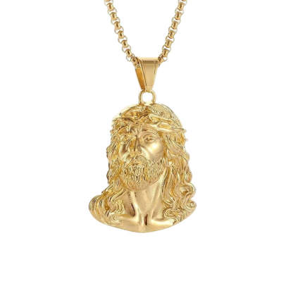 ✝️📿Jesus head pendant necklace!