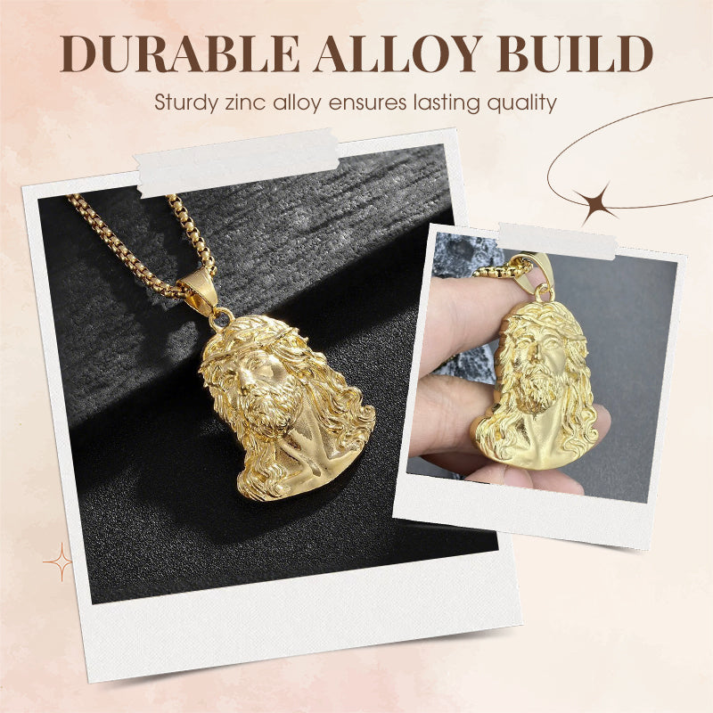 ✝️📿Jesus head pendant necklace!