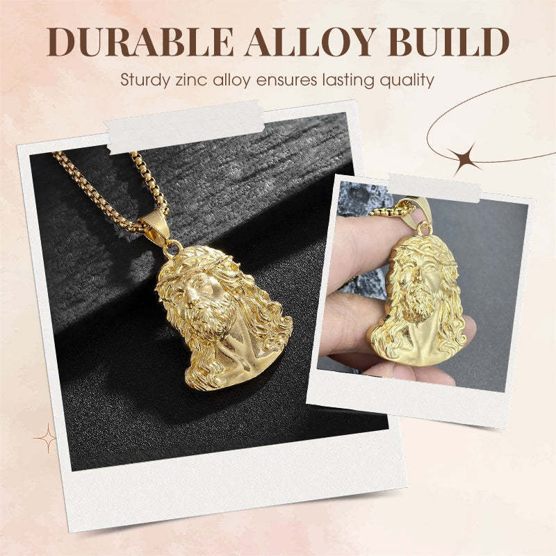 ✝️📿Jesus head pendant necklace!