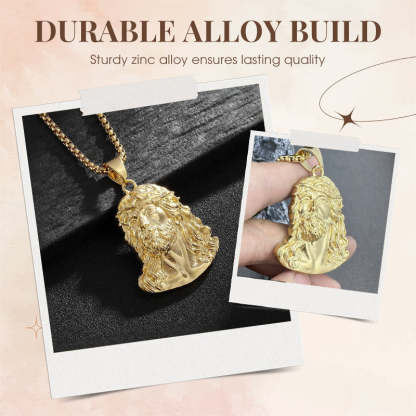 ✝️📿Jesus head pendant necklace!