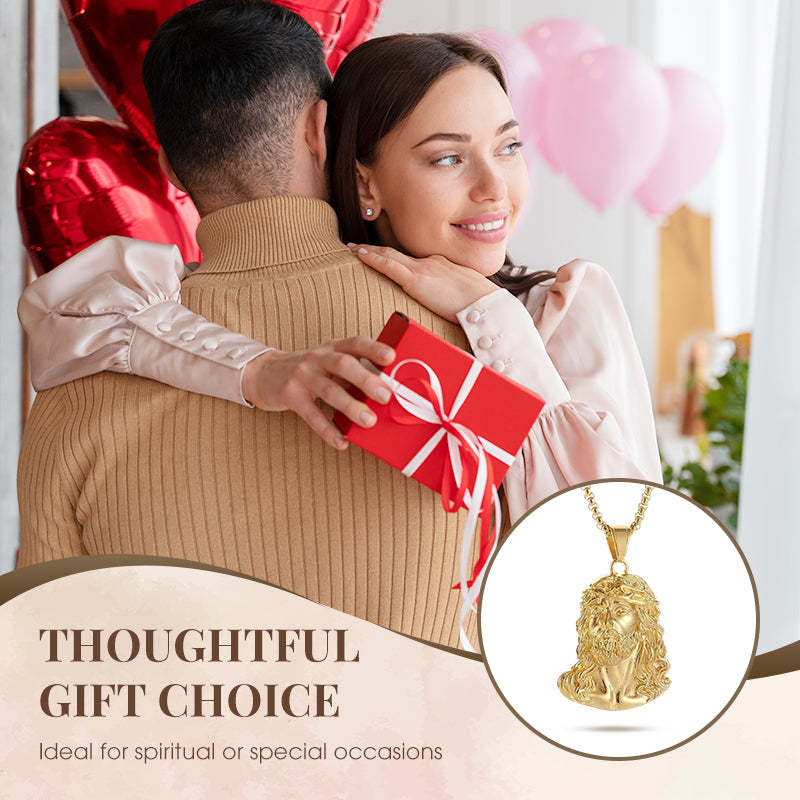 ✝️📿Jesus head pendant necklace!