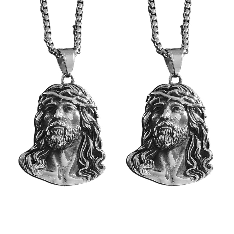 ✝️📿Jesus head pendant necklace!