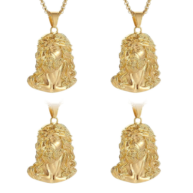 ✝️📿Jesus head pendant necklace!