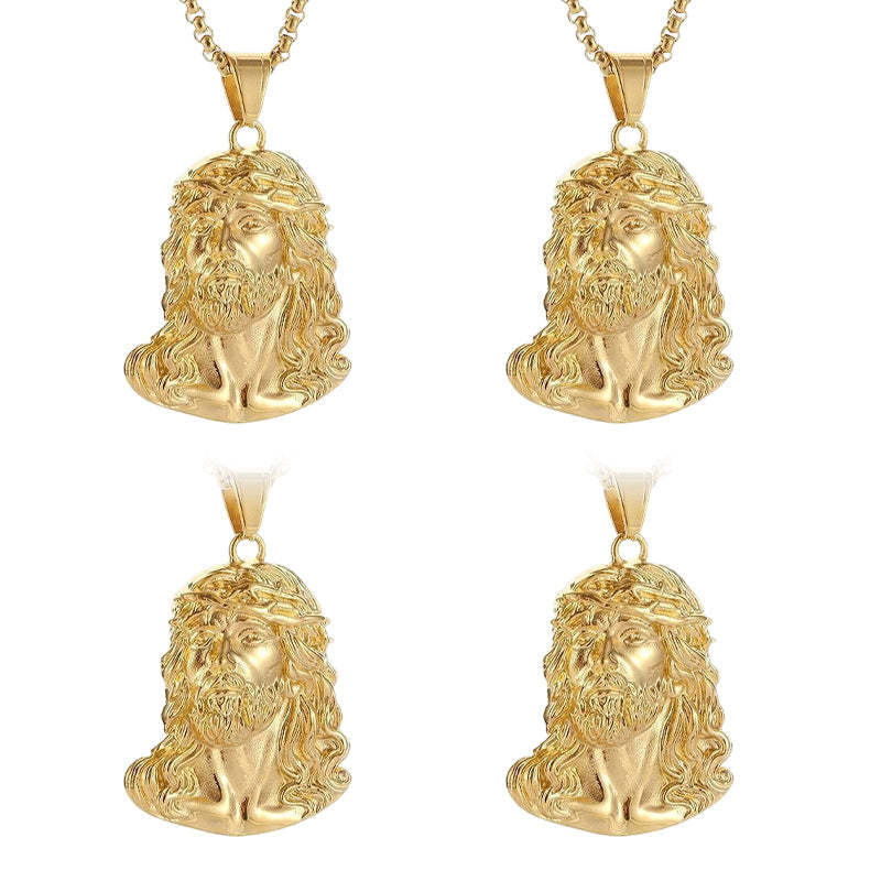 ✝️📿Jesus head pendant necklace!