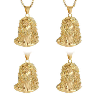 ✝️📿Jesus head pendant necklace!